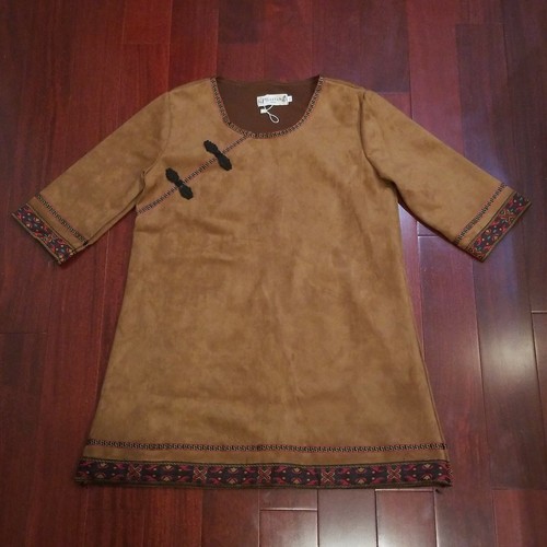 Tan brown tunic - brown, top